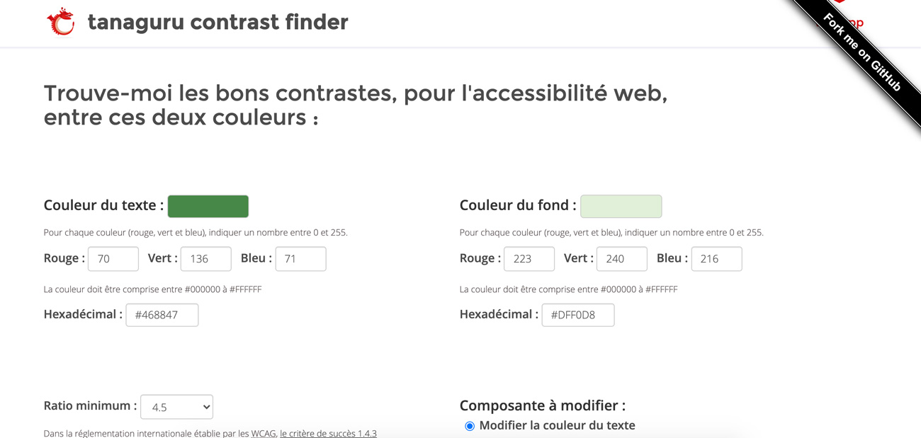 outil de contraste